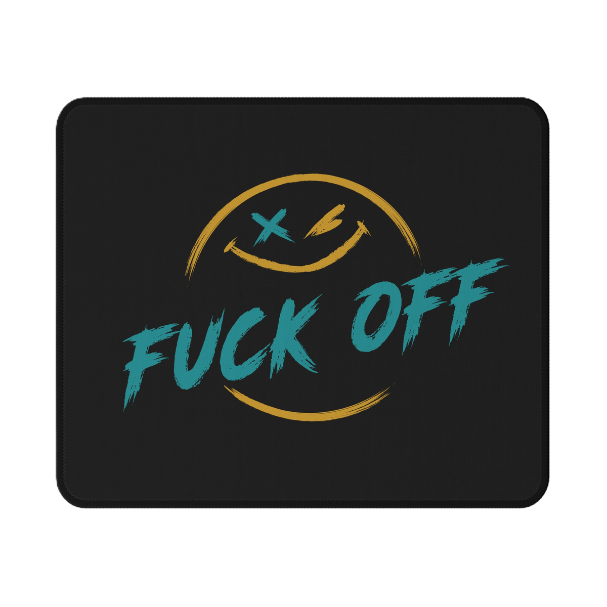"FUCK OFF" Gaming Mouse Pad - Smiley Says "Fuck Off" Non-Slip RGB Desk Mat for Gamers
